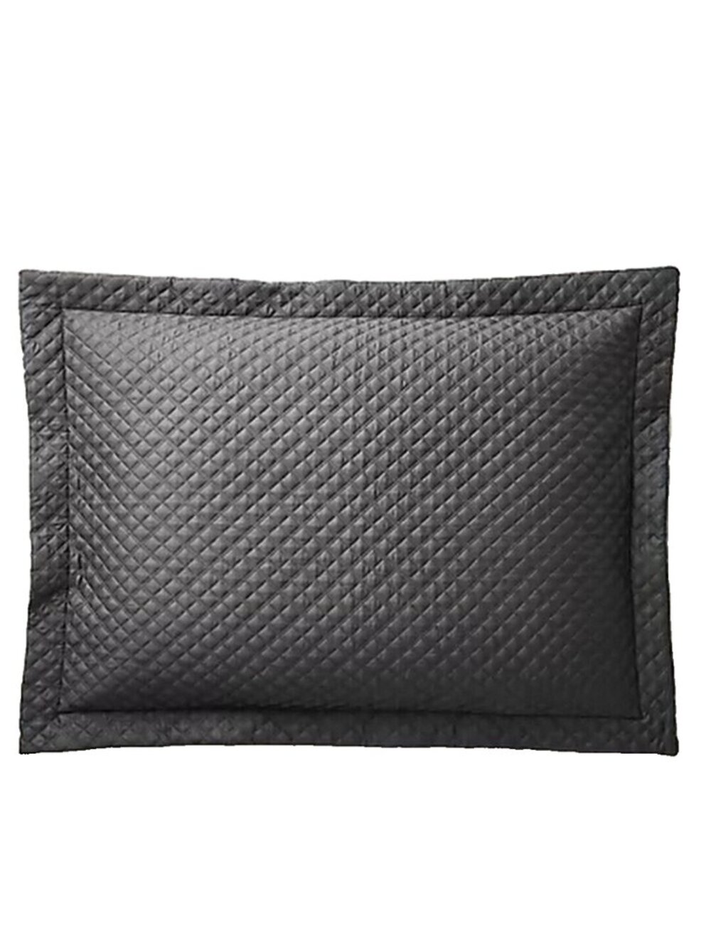 Ralph Lauren Home Quilted Sateen Argyle Standard Sham Graphite